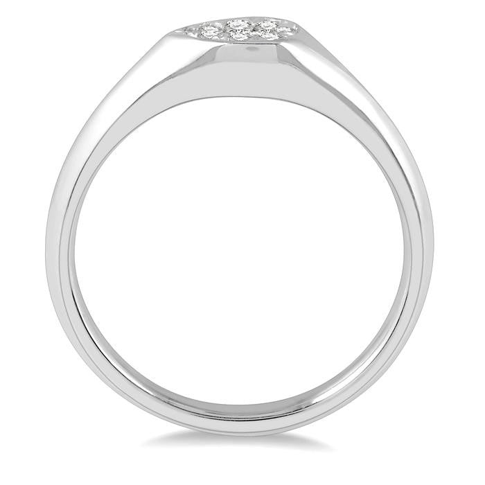 1/10 Ctw Pear Shape Shine Bright Diamond Ring in 14K White Gold