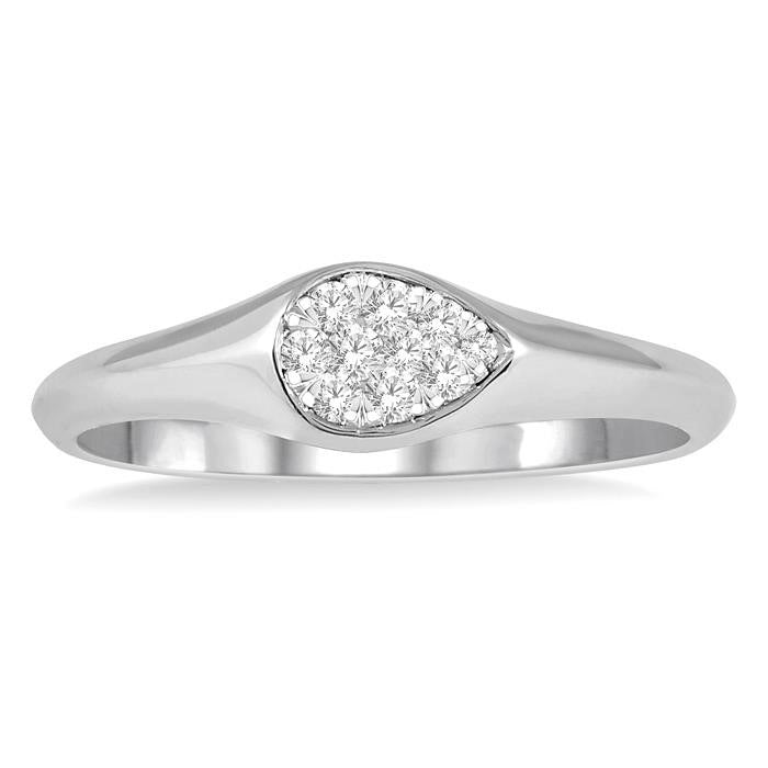 Pear Shape Shine Bright Diamond Promise Ring