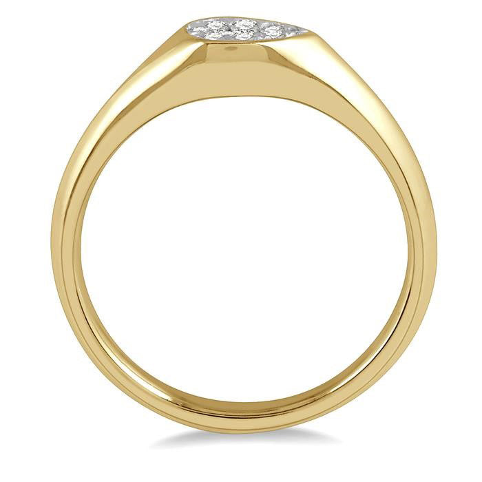 Pear Shape Shine Bright Essential Diamond Signet Ring