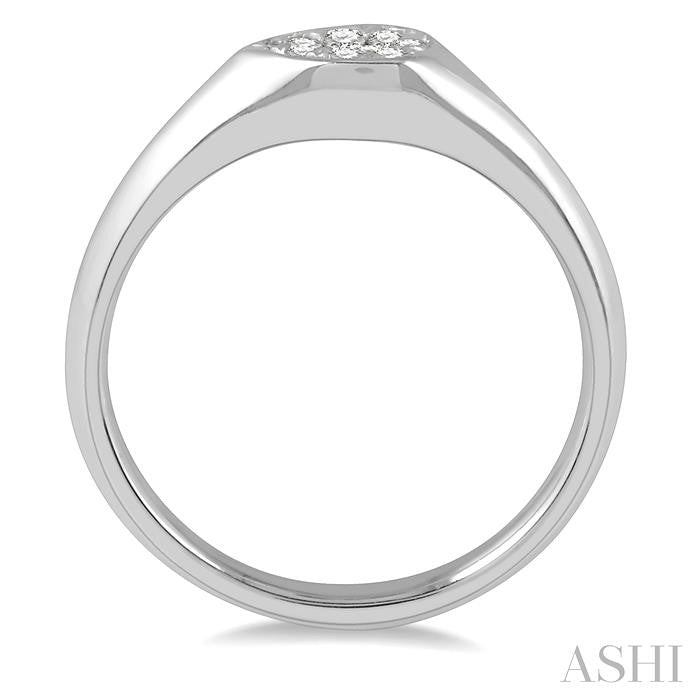 1/10 Ctw Pear Shape Shine Bright Diamond Ring in 14K White Gold