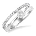 Round Shape Double Row Shine Bright Diamond Fashion Ring