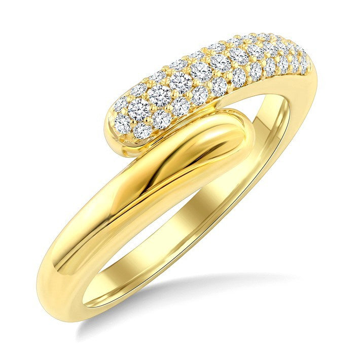 1/4 Ctw Round Cut Diamond Aeris Gold Fashion Ring in 14K Yellow Gold