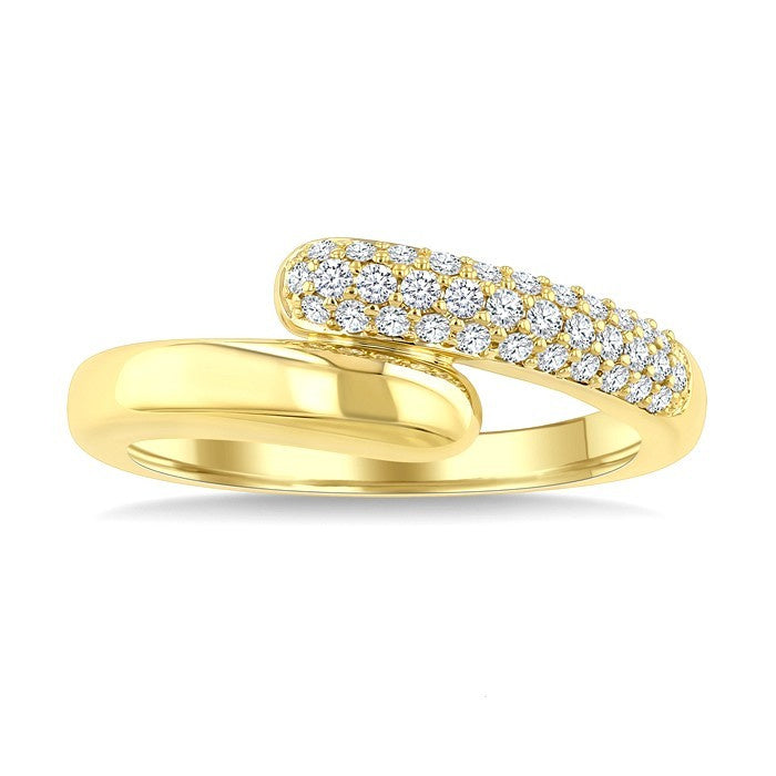 1/4 Ctw Round Cut Diamond Aeris Gold Fashion Ring in 14K Yellow Gold