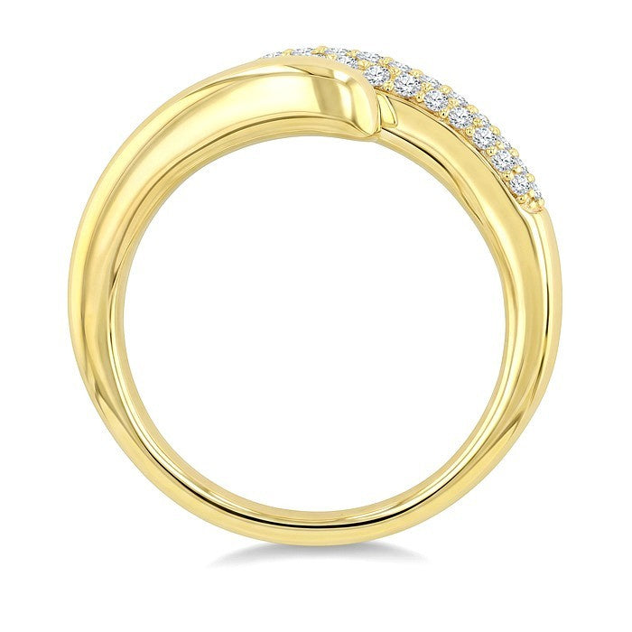 1/4 Ctw Round Cut Diamond Aeris Gold Fashion Ring in 14K Yellow Gold
