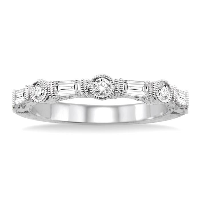 1/2 Ctw Diamond Fashion Band in 14K White Gold