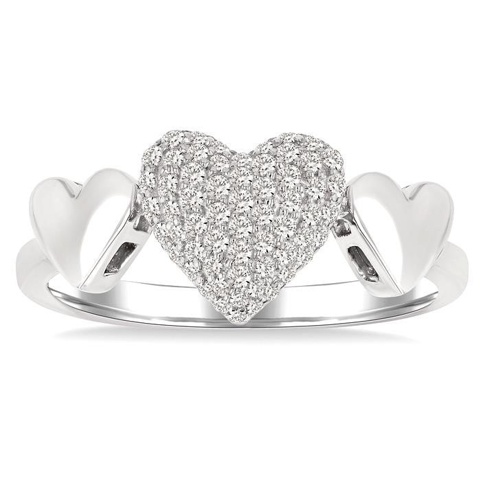 ElLinVio 14K White Gold Diamond Ring