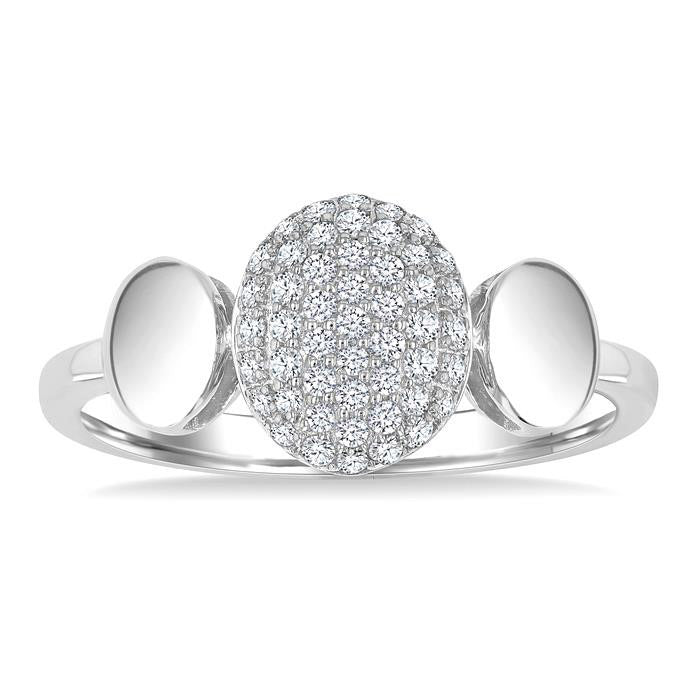 ElElTh VelRaCa 14K White Gold Diamond Ring