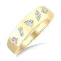 1/4 Ctw Mixed Cut Diamond Bold Fashion Ring in 14K Yellow Gold