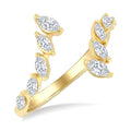 1/2 Ctw Marquise Cut Diamond Bypass Fashion Open Ring in 14K Yellow Gold