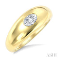 1/2 Ctw Aeris Gold East-West Set Oval Cut Diamond Solitaire Fashion Ring in 14K Yellow Gold