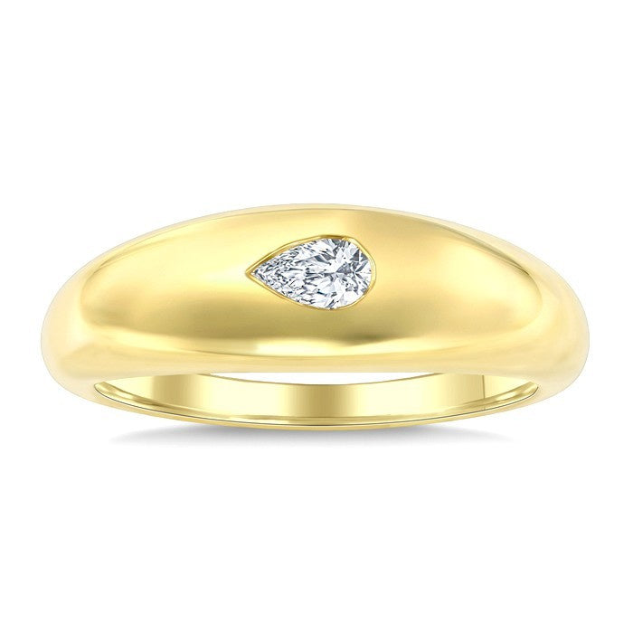1/4 Ctw Pear Cut Diamond Aeris Gold East-West Fashion Ring in 14K Yellow Gold