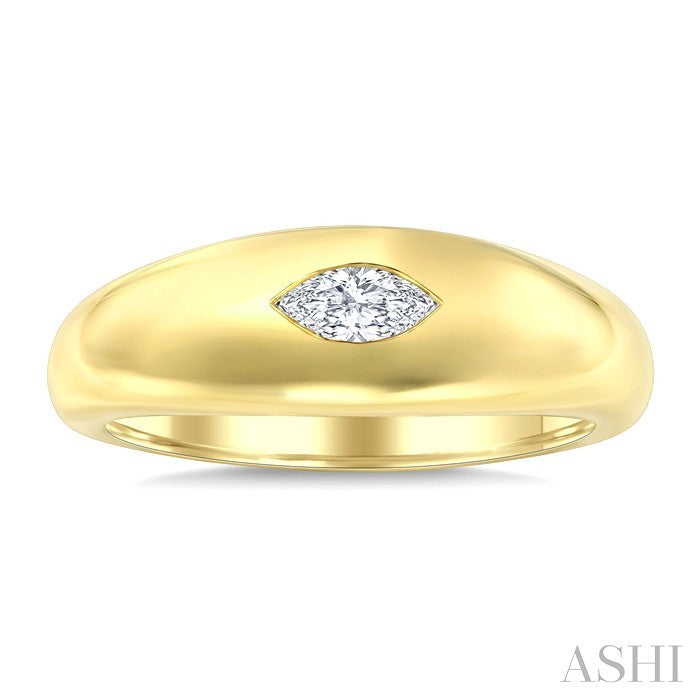 1/4 Ctw Marquise Cut Diamond Aeris Gold East-West Fashion Ring in 14K Yellow Gold