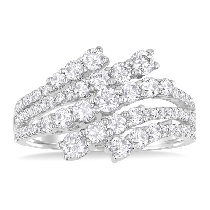 Bypass Diamond Fashion Ring