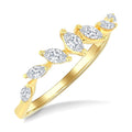 1/3 Ctw Wave Scatter Marquise Cut Diamond Fashion Band in 14K Yellow Gold