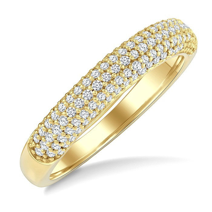1/2 Ctw Round Cut Diamond Aeris Gold Fashion Band Set in 14K Yellow Gold