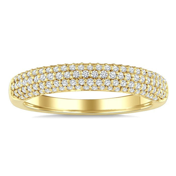 1/2 Ctw Round Cut Diamond Aeris Gold Fashion Band Set in 14K Yellow Gold