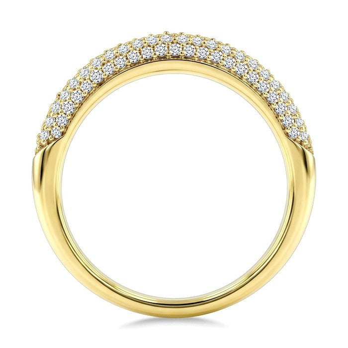 1/2 Ctw Round Cut Diamond Aeris Gold Fashion Band Set in 14K Yellow Gold