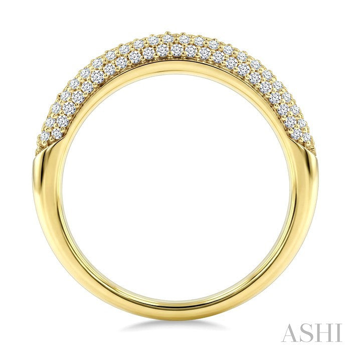 1/2 Ctw Round Cut Diamond Aeris Gold Fashion Band Set in 14K Yellow Gold