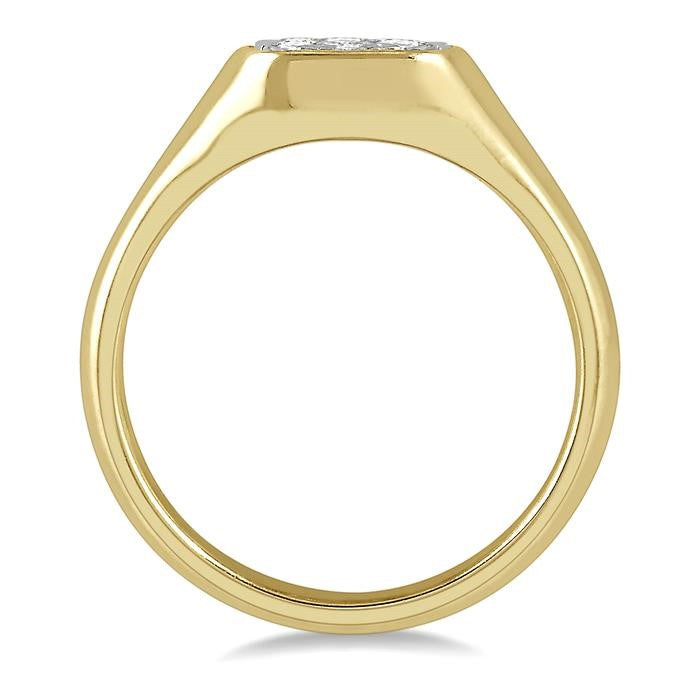 1/2 Ctw Cushion Shape Shine Bright Diamond Ring in 14K Yellow and White Gold