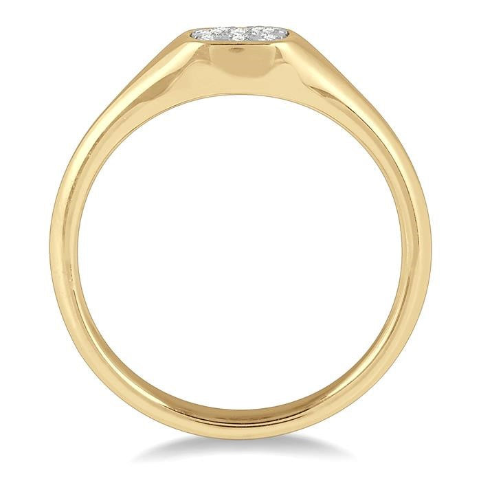 1/4 Ctw Cushion Shape Shine Bright Diamond Ring in 14K Yellow and White Gold