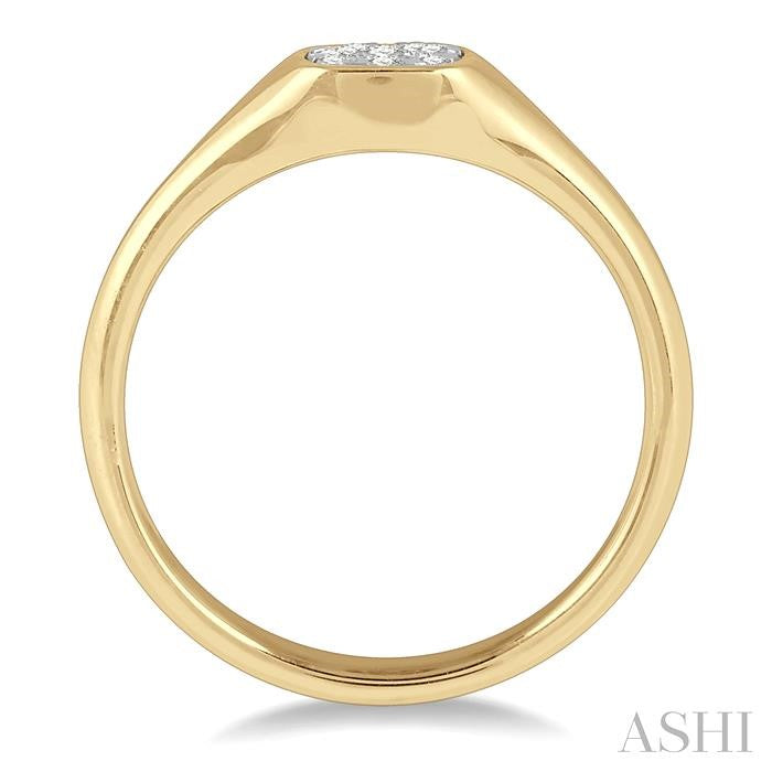 1/4 Ctw Cushion Shape Shine Bright Diamond Ring in 14K Yellow and White Gold