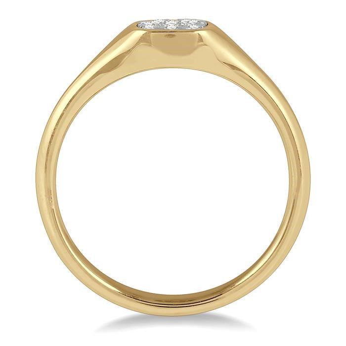 1/6 Ctw Cushion Shape Shine Bright Diamond Ring in 14K Yellow and White Gold