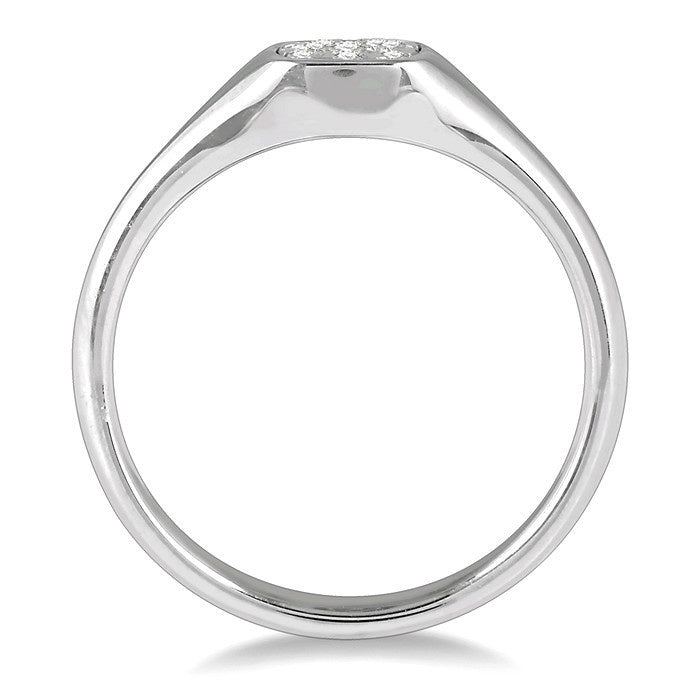 1/6 Ctw Cushion Shape Shine Bright Diamond Ring in 14K White Gold