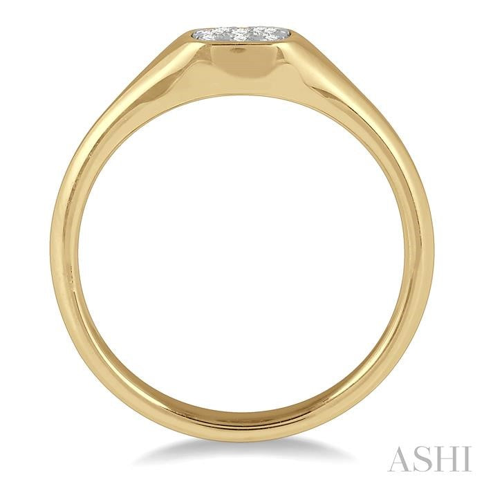 1/6 Ctw Cushion Shape Shine Bright Diamond Ring in 14K Yellow and White Gold
