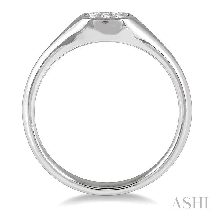 1/6 Ctw Cushion Shape Shine Bright Diamond Ring in 14K White Gold