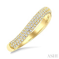1/3 Ctw Round Cut Diamond Aeris Gold Semi Solid Fashion Band in 14K Yellow Gold