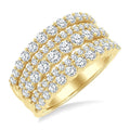 1 3/4 Ctw Round Cut Diamond Bold Fashion Band in 14K Yellow Gold
