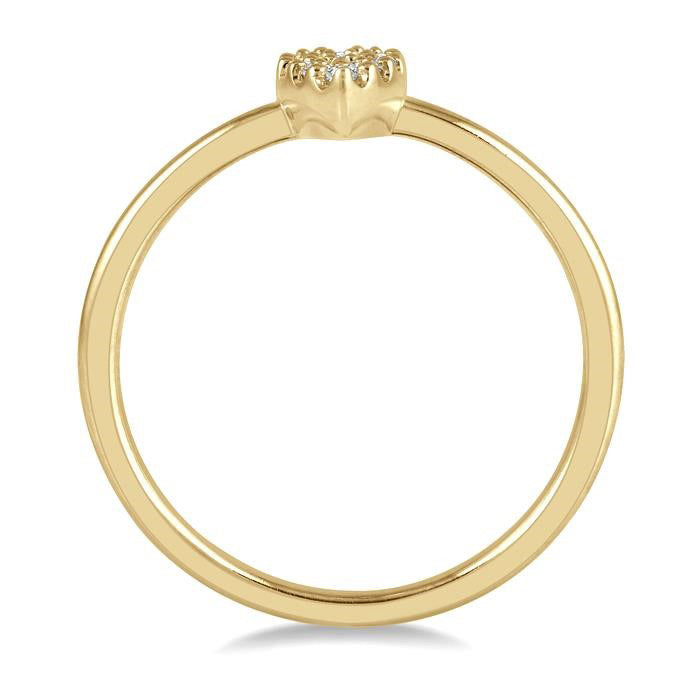 Stackable Pear Shape Petite Diamond Fashion Ring