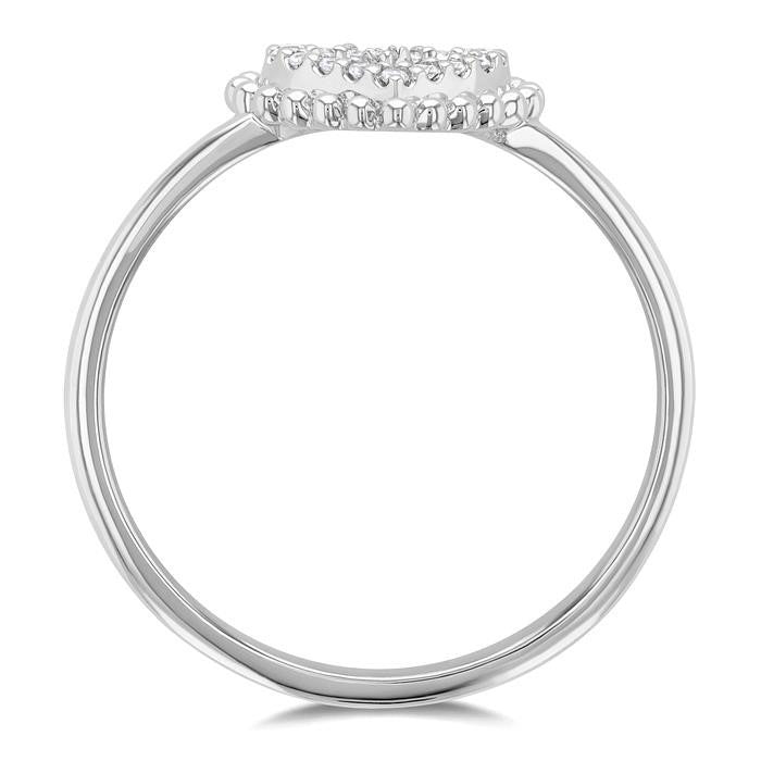 Stackable Heart Shape Petite Diamond Fashion Ring