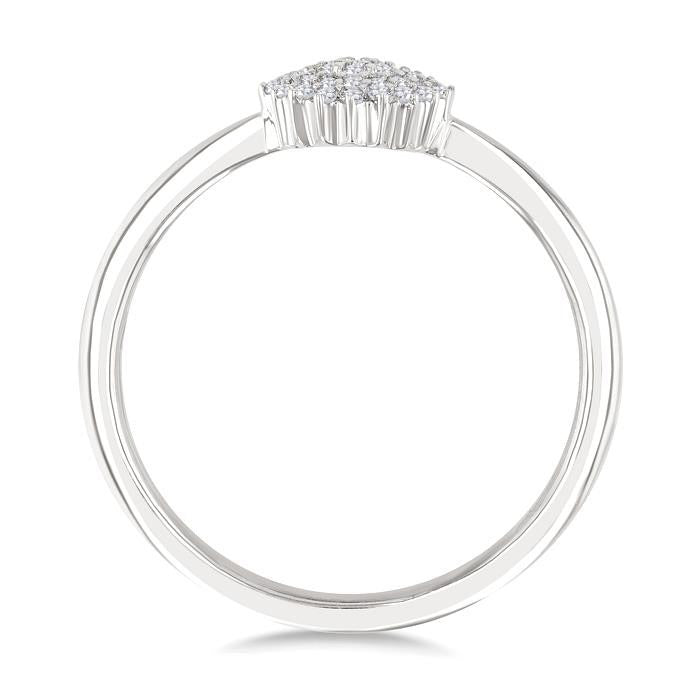 Round Shape Petite Cluster Diamond Fashion Ring
