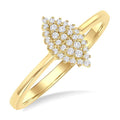 Marquise Shape Petite Cluster Diamond Fashion Ring
