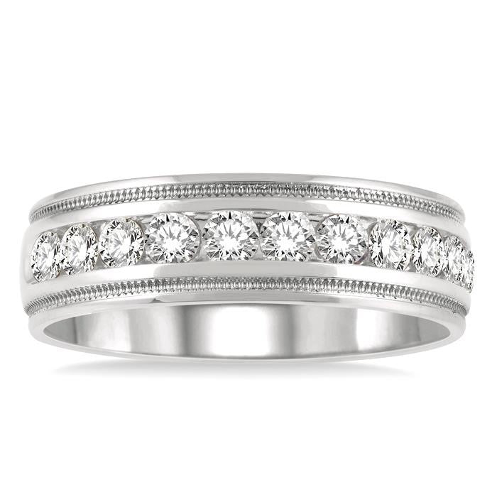Channel Set Men's Diamond Band