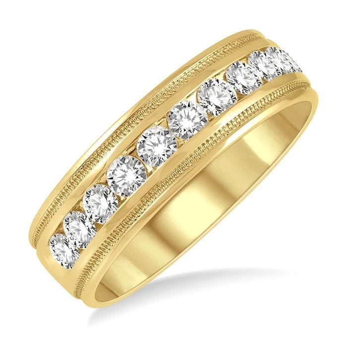 Channel Set Men's Diamond Band