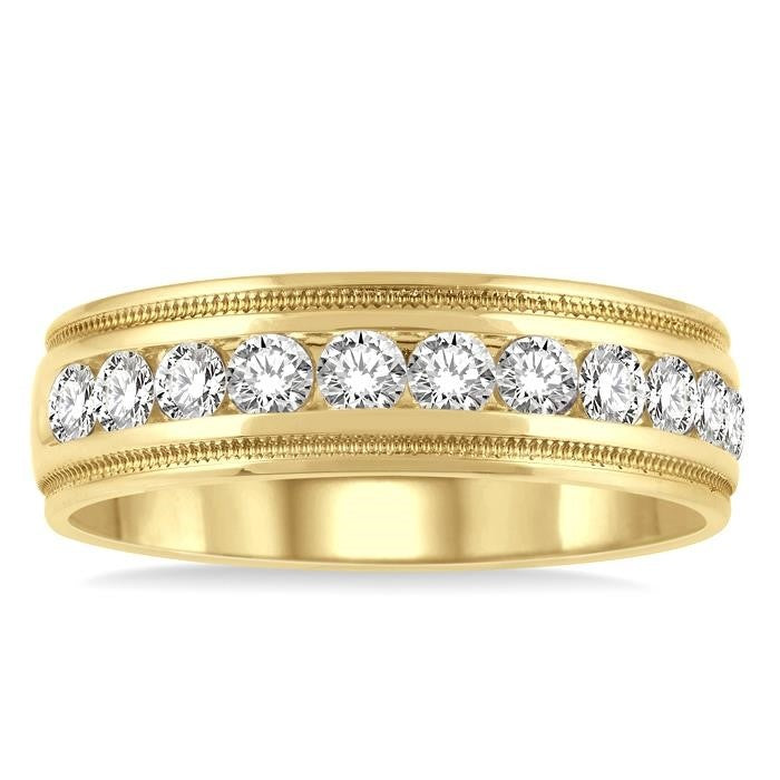 Channel Set Men's Diamond Band