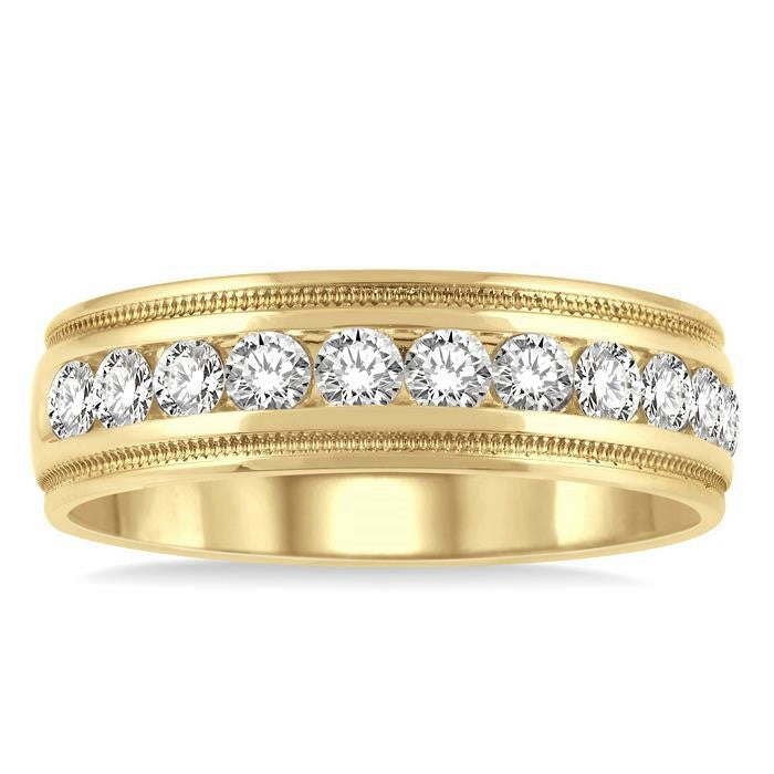 Channel Set Men's Diamond Band