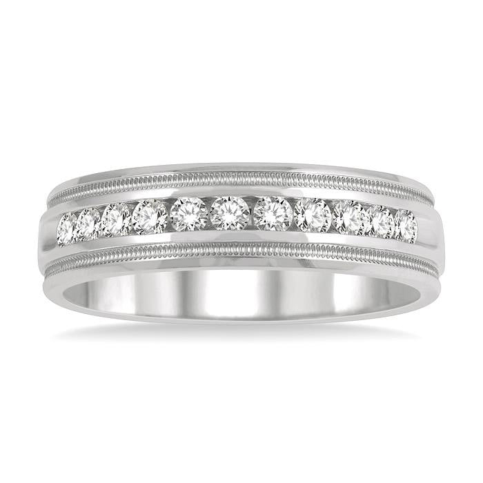 Channel Set Men's Diamond Band