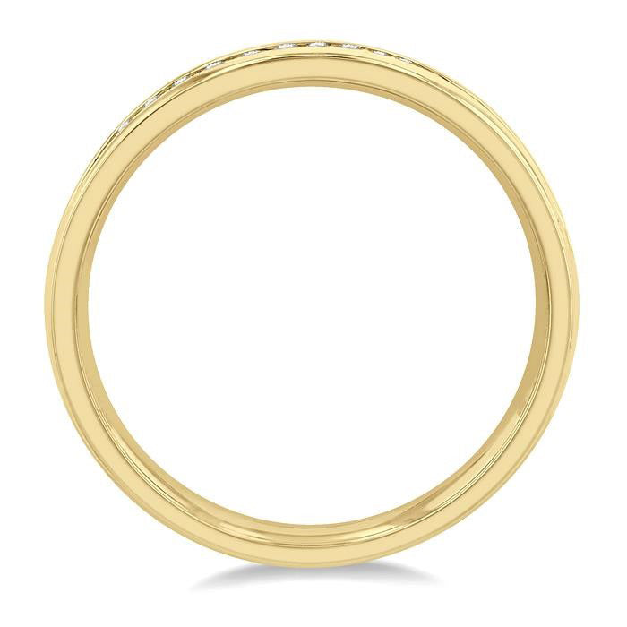 1/4 Ctw Round Cut Diamond Men's Band 14K Yellow Gold