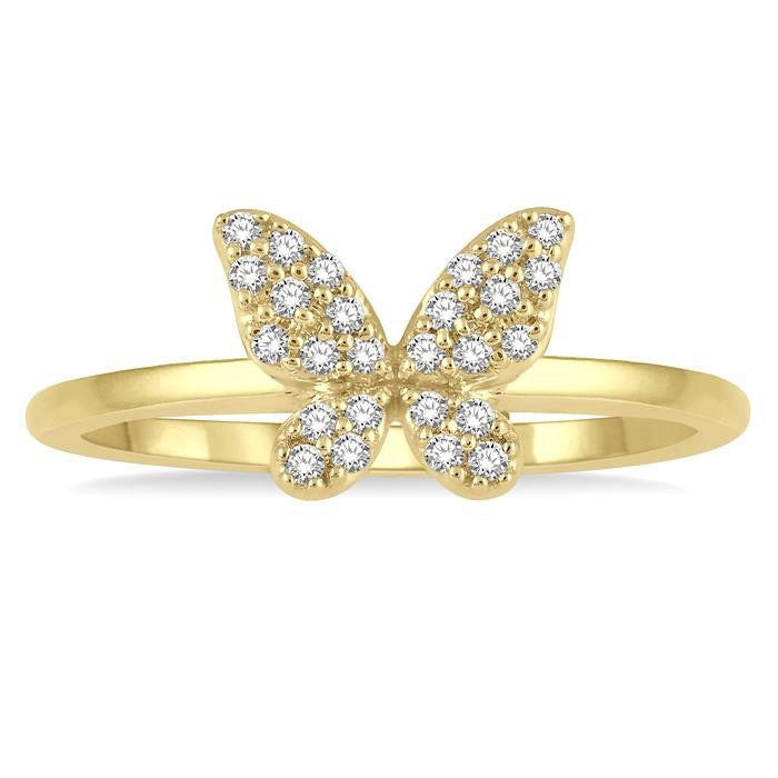 Aurora Diamond Ring in Yellow Gold