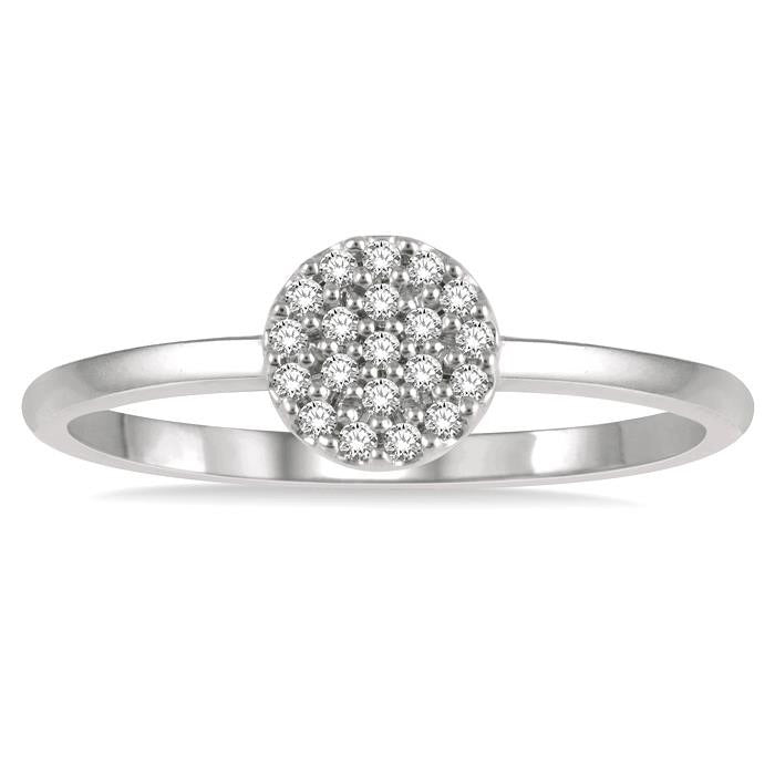 Midnight Diamond Ring in White Gold