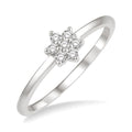 Stackable Flower Petite Diamond Fashion Ring