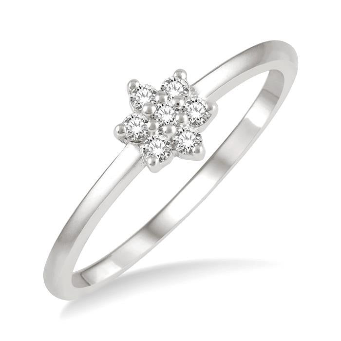 Stackable Flower Petite Diamond Fashion Ring