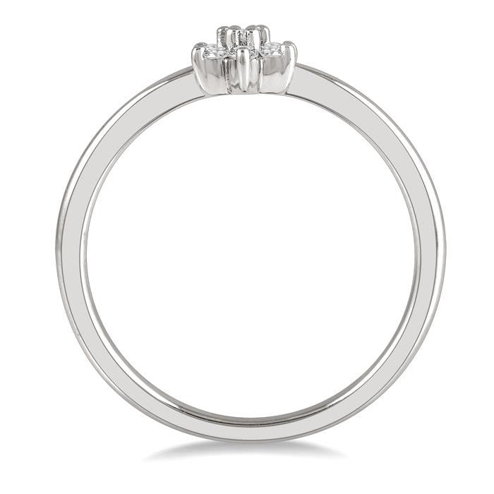 Stackable Flower Petite Diamond Fashion Ring
