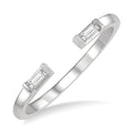 Stackable Petite Baguette Diamond Fashion Open Ring