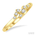 1/8 Ctw Petite Open Center Scatter Round Cut Diamond Fashion Ring in 14K Yellow Gold