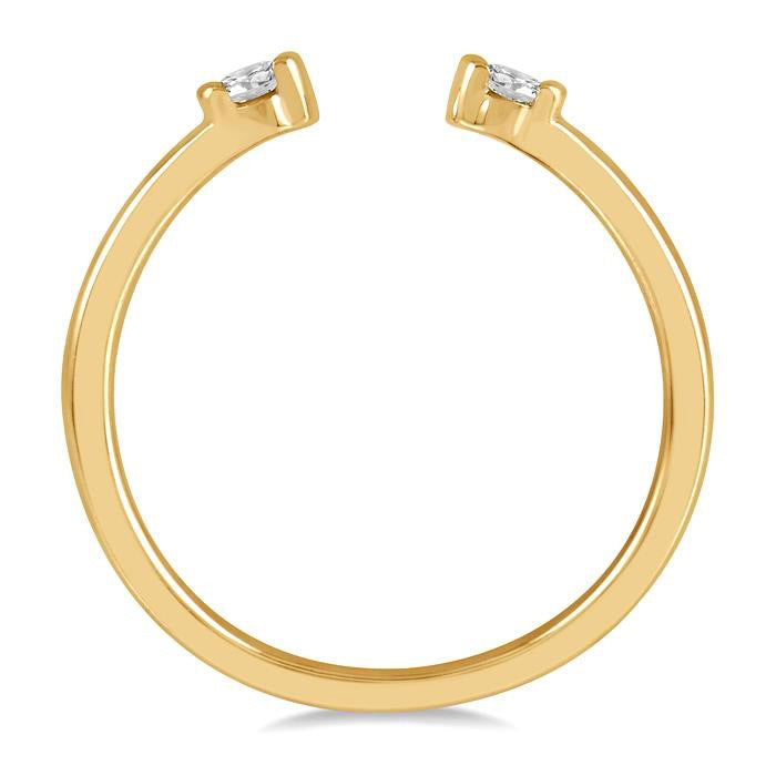Stackable Petite Diamond Fashion Open Ring