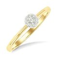 1/10 Ctw Shine Bright Petite Round Shape Round Cut Diamond Fashion Ring in 10K Yellow Gold